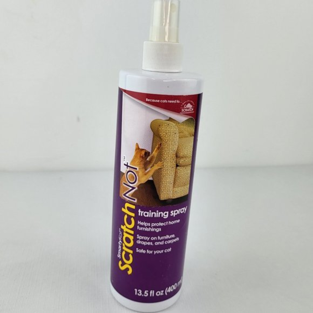 SmartyKat Scratch Not Cat Scratch Deterrent Spray Helps Protect Furniture Carpet